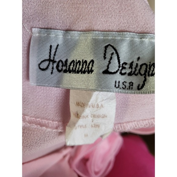 Hosanna Designer Design Pink Clip Sheer Cardigan Vintage Womens Size M - Picture 8 of 8